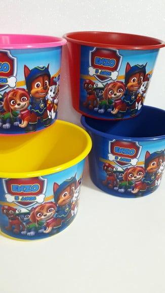 Balde de Pipoca 1,5l Personalizado Patrulha Canina