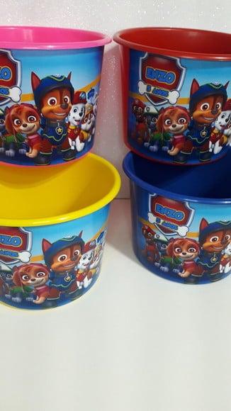 Balde de Pipoca 1,5l Personalizado Patrulha Canina