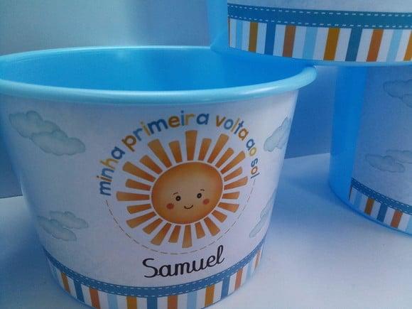 Balde de Pipoca 1,5l Personalizado Raio de Sol