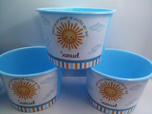 Balde de Pipoca 1,5l Personalizado Raio de Sol