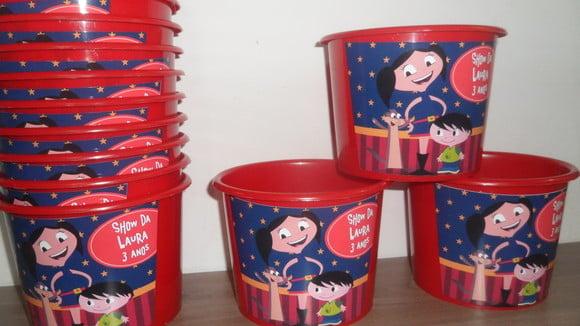 Balde de Pipoca 1,5l Personalizado Show da Luna