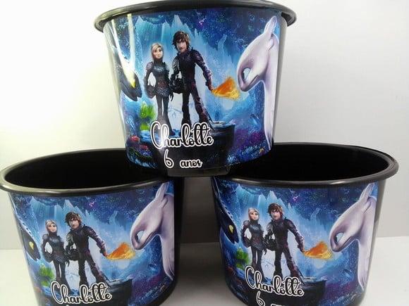 Balde de Pipoca 1,5l Tema Como Treinar Seu Dragão