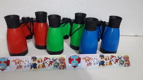 Binoculo de Plástico Colorido Patrulha Canina Aquarela