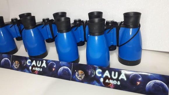 Binoculo de Plástico Colorido Tema Espaço