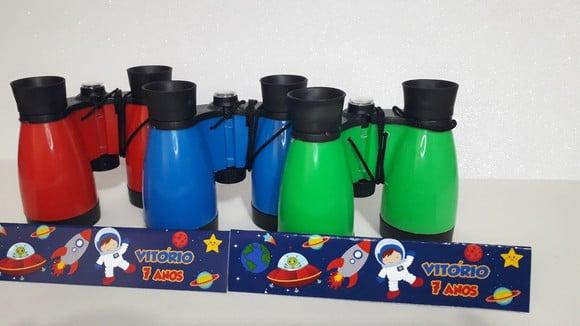 Binoculo de Plástico Colorido Zoom de 4 Vezes Astronauta