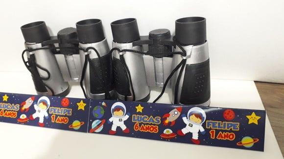 Binoculo Prata Tema Astronauta