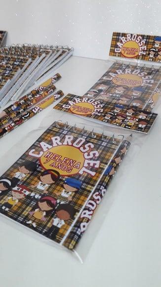 Bloquinho Mini Lápis + Lapela Tema Carrossel