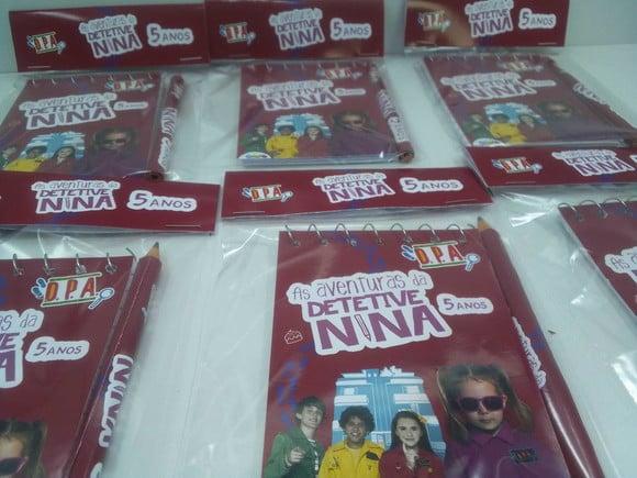 Bloquinho Mini Lápis + Lapela Tema Carrossel com Foto