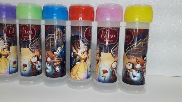 Bolhas de Sabão Personalizado Bela e a Fera