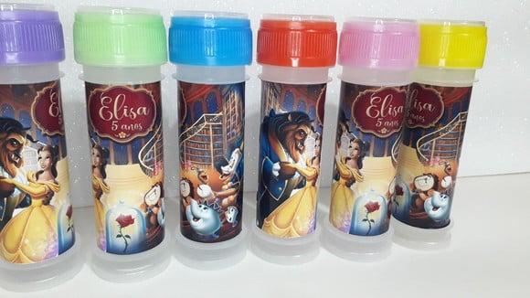 Bolhas de Sabão Personalizado Bela e a Fera