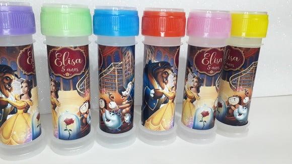 Bolhas de Sabão Personalizado Bela e a Fera