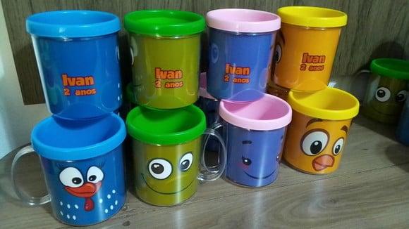 Caneca Acrilica Personalizada Tema Galinha Pintadinha