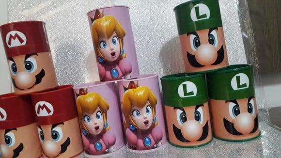 Cofre de Papelão Personalizado Super Mario