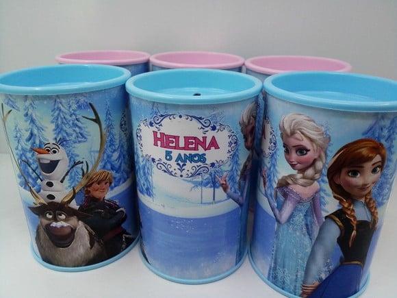 Cofre de Papelão Personalizado Tema Frozen