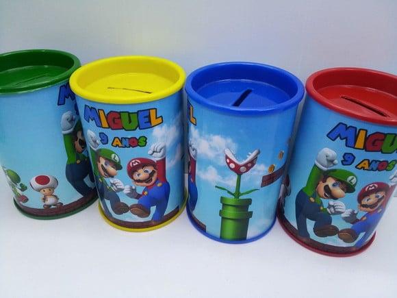 Cofre de Papelão Personalizado Tema Super Mario