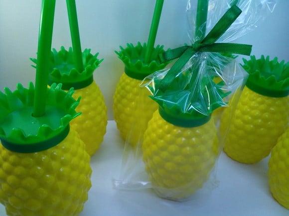 Copo com Tampa e Canudo para Drink Festa Tropical