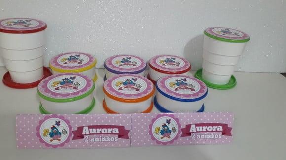Copo Retratil ou Copo Sanfonado Galinha Pintadinha
