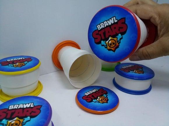 Copo Retratil ou Copo Sanfonado Tema Brawl Stars