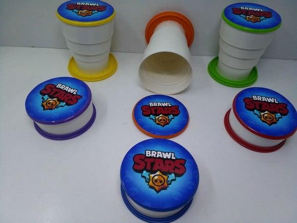 Copo Retratil ou Copo Sanfonado Tema Brawl Stars