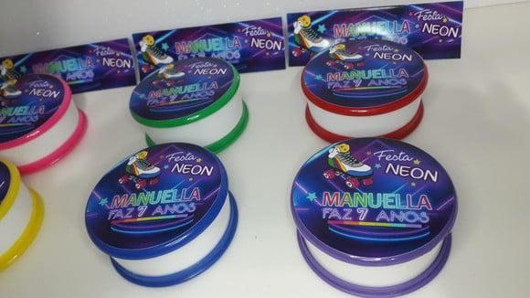 Copo Retratil ou Copo Sanfonado Tema Festa Neon
