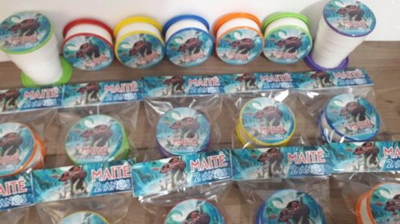 Copo Retratil ou Copo Sanfonado Tema Moana