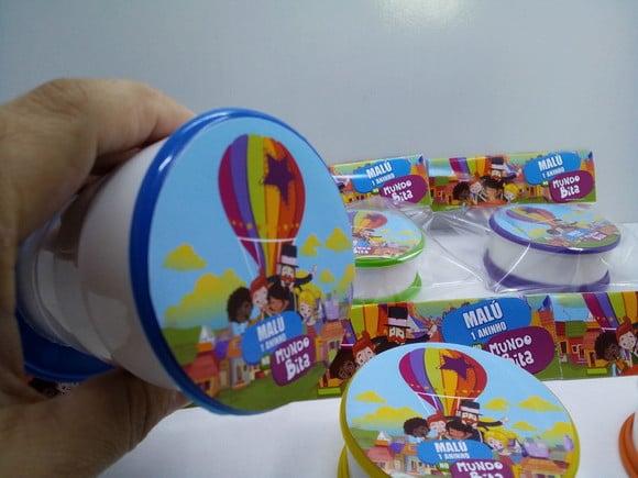 Copo Retratil ou Copo Sanfonado Tema Mundo Bita