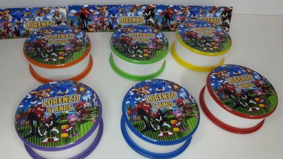 Copo Retratil ou Copo Sanfonado Tema Sonic