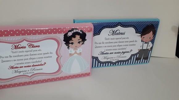 Estojo de Colorir com 4 Desenhos Kit com 46 Peças Dama e Paj