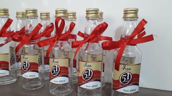 Garrafinha de Vidro Cachaça 51
