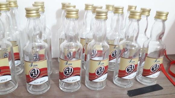 Garrafinha de Vidro Cachaça 51