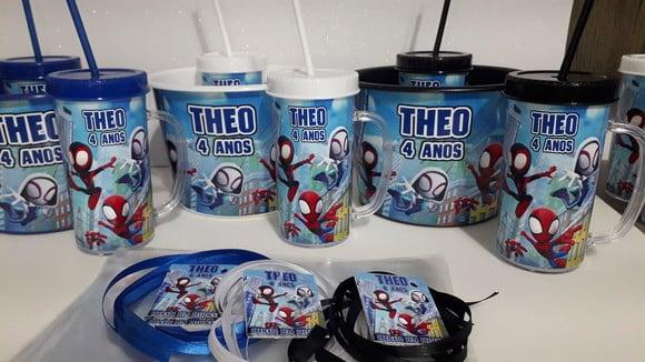Kit Balde de Pipoca 1,5l+ Caneca Tampa e Canudo 400ml