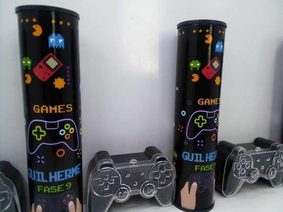 Kit Baleiro Controle de Video Game + Pega Varetas Tema Game