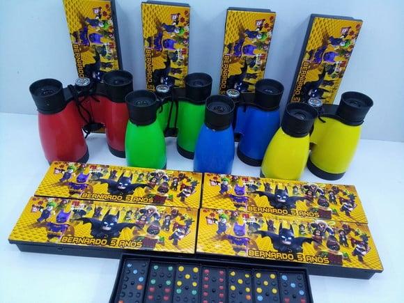 Kit Binoculo + Dominó Tema Batman Lego