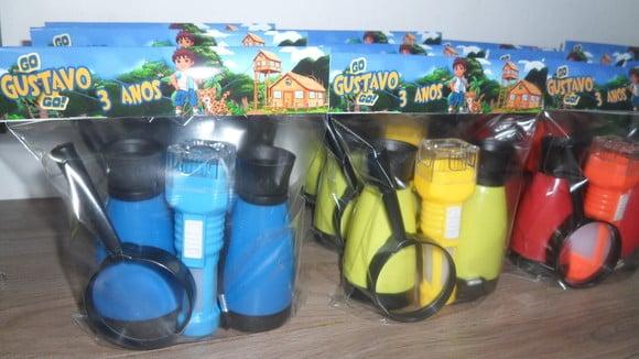 Kit Binóculo + Lanterna + Lupa Personalizo em Qualquer Tema