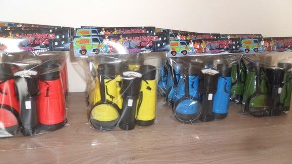 Kit Binoculo + Lanterna + Lupa Tema Scooby Doo