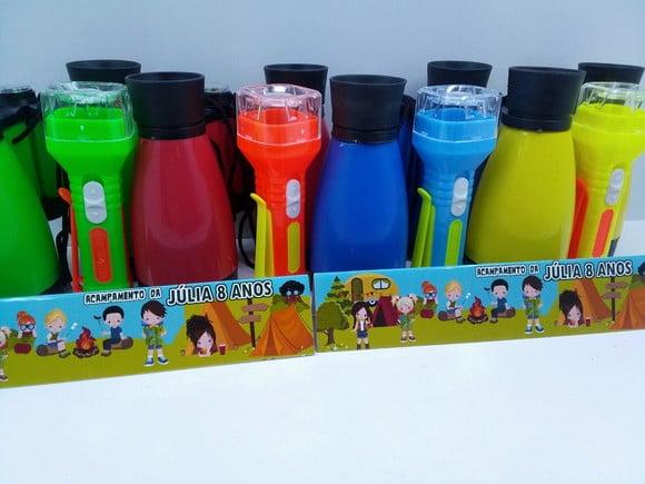 Kit Binoculo e Lanterna Tema Acampamento Menino e Menina