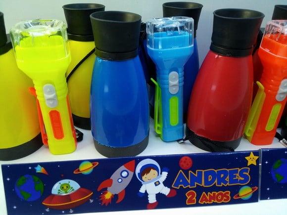 Kit Binoculo e Lanterna Tema Astronauta