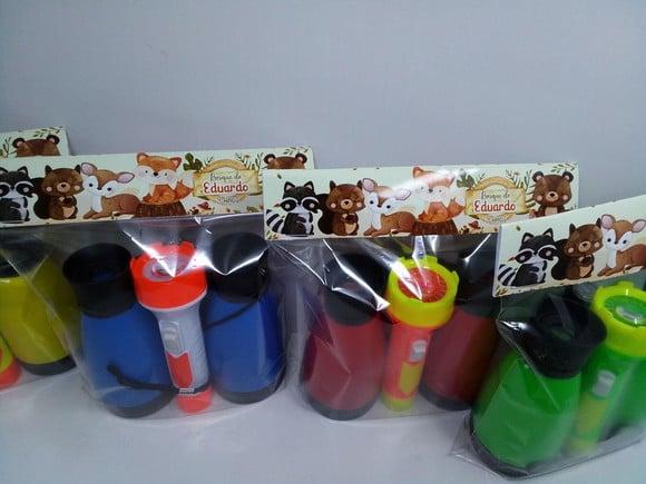 Kit Binoculo e Lanterna Tema Bosque