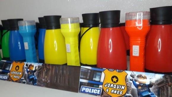 Kit Binoculo e Lanterna Tema Lego Policial