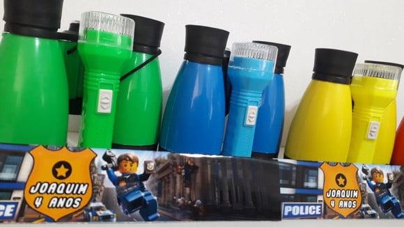 Kit Binoculo e Lanterna Tema Lego Policial