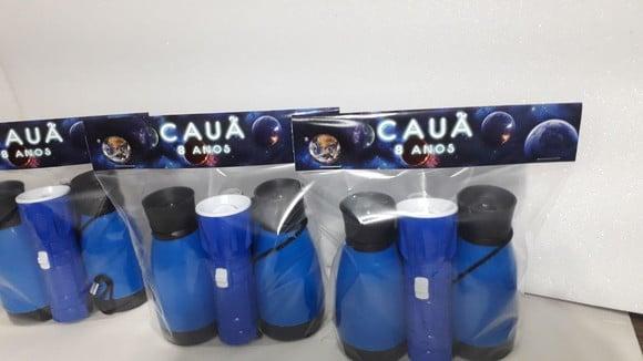 Kit Binoculo e Lanterna Tema Espaço