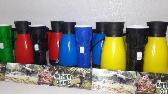 Kit Binoculo e Lanterna Tema Parque dos Dinossauros