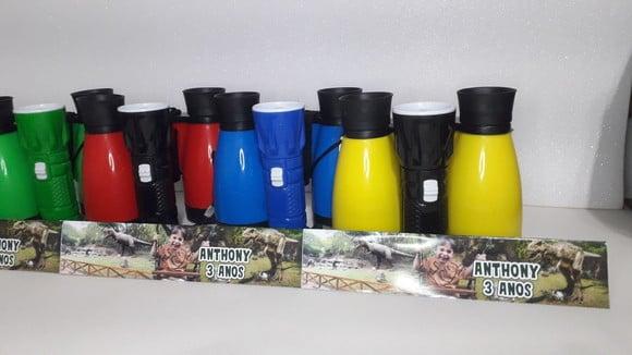 Kit Binoculo e Lanterna Tema Parque dos Dinossauros
