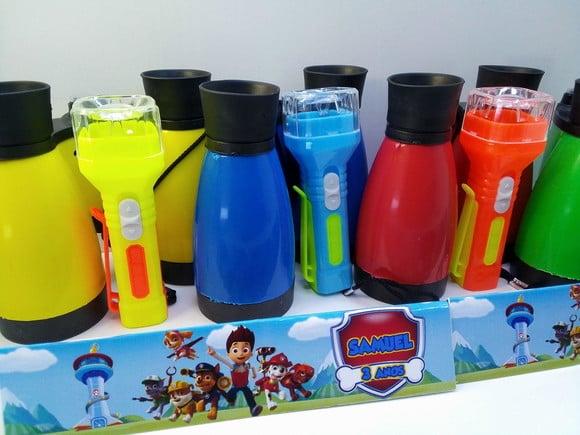 Kit Binoculo e Lanterna Tema Patrulha Canina