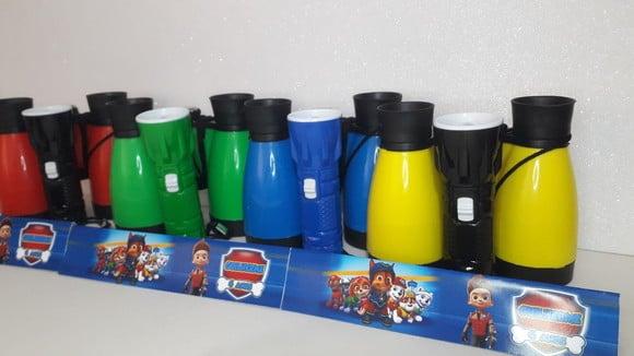Kit Binoculo e Lanterna Tema Patrulha Canina