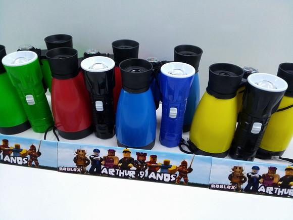 Kit Binoculo e Lanterna Tema Roblox