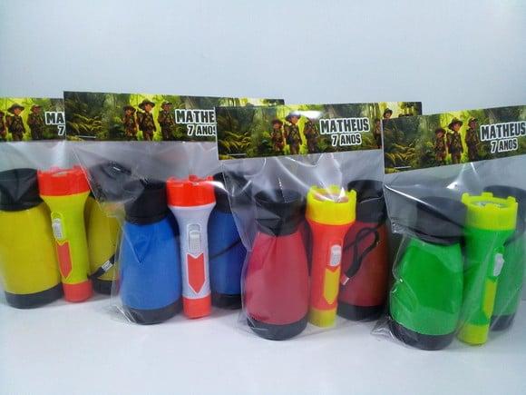 Kit Binoculo e Lanterna Tema Selva Safari