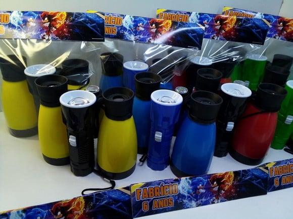 Kit Binoculo e Lanterna Tema Sonic