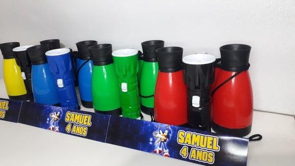 Kit Binoculo e Lanterna Tema Sonic