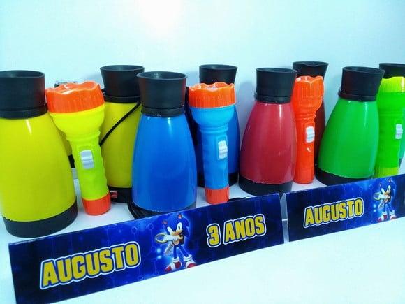 Kit Binoculo e Lanterna Tema Sonic